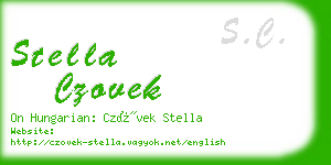 stella czovek business card